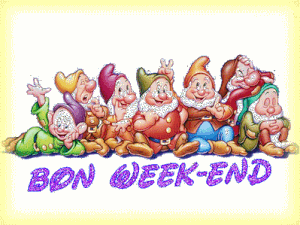 Gif animé bon week-end les 7 nains